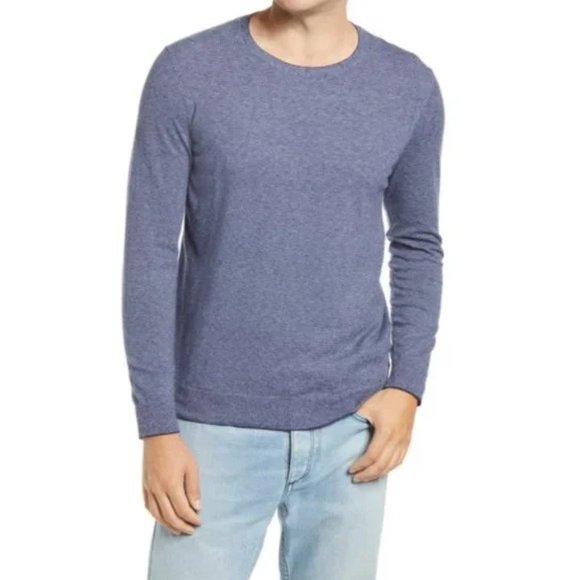 NWOT Bonobos Lightweight Micro Stripe Sweater In Navy Blue XXL - Picture 1 of 6